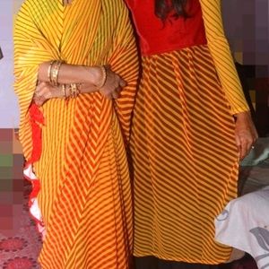 Saree And Kurti Combo