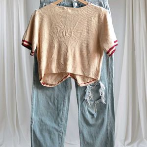 Embroidery Knit Top