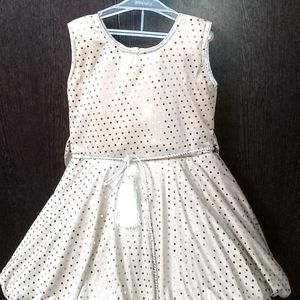 Tan Colour Beautiful Frock With Glittering