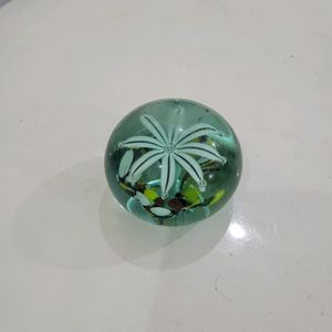 Handmade Floral Design Glass Paper Weight