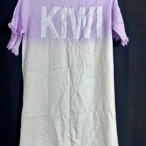 Ombre Dress In Lilac And White( M-L Size)