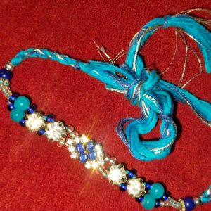 American AD Blue Stone Rakhi