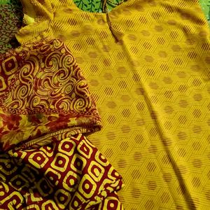 Beautiful Yellow Dress With Patiala Pant