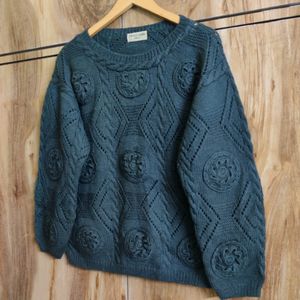 Dark Grey Designer Sweater Size-40-42