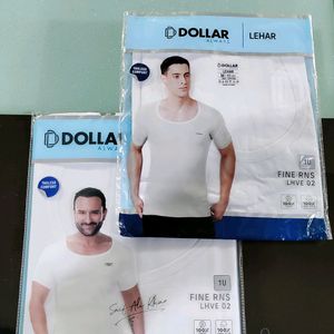 2 Pieces Dollar White Half Sleeves Vest