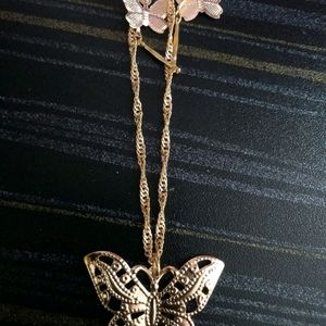 LAYERED BUTTERFLY GOLDEN NECKLACE