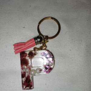 Resin Alphabet Key Chain