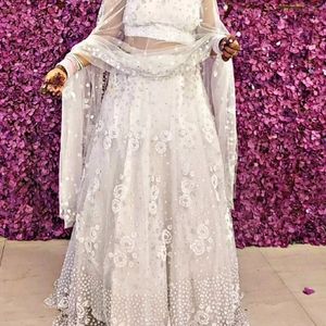 Beautiful White Pearl Lehenga 🤍✨️🦢