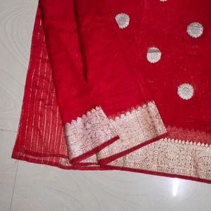 Red Colour Saree ❤️