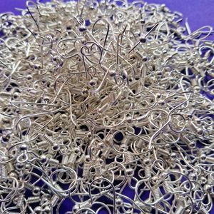 100pcs Silver AAA  Earring Hooks