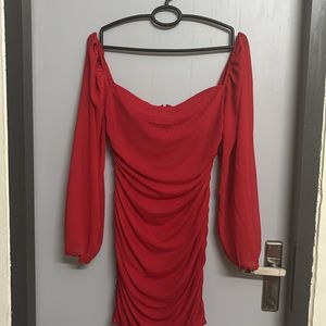 URBANIC Red Bodycon Mini Dress