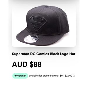 🇧🇩Superman DC Comics Black Logo Hat