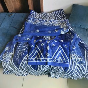 Blue Lehenga For Navratri Sell