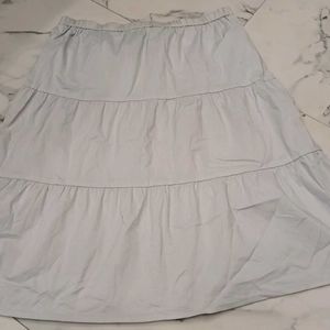 Sky Blue Front Button Up Waist 30 Inch Skirt