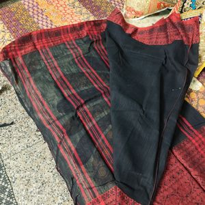 Black And Red Begumpuri Saree