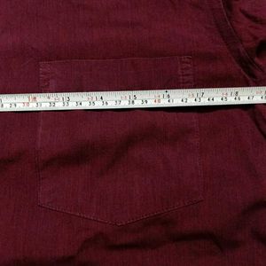 Mens Max Maroon Shirt Size 39 To 40