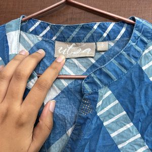 Blue Striped Kurta