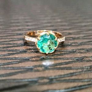 Blue Ring With Crystal