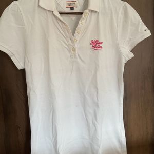 White Colour Polo T-Shirt