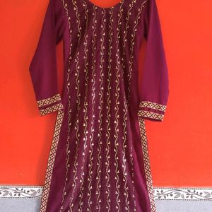 Embroidered Kameez With Dupatta