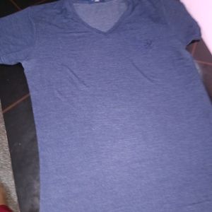 Navy Blue Regular Wear Tshirt