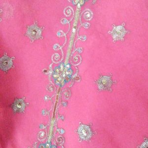 Rani Pink Designer Saree