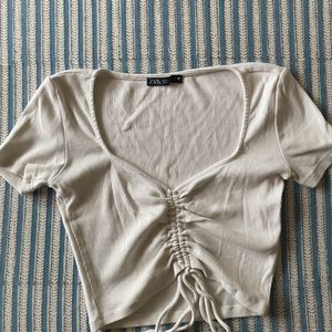 ZARA String Detail Crop Top