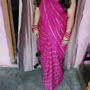 Purpul+ Maroon Saree