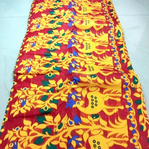 Brand New Animal Printed Tant Jamdani Saree-Cotton