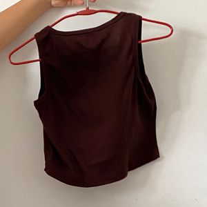 Brown Crop Tank