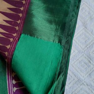 PURPLE-WINE SHADE PLAIN SAREE (13)💜