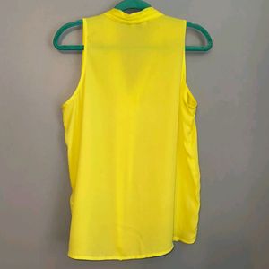 Bright Yellow Sleeveless Top For WOMEN'S