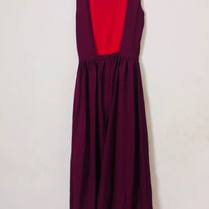 Backless Wine Gown Dress