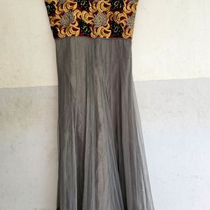 Anarkali Kurta Set Grey