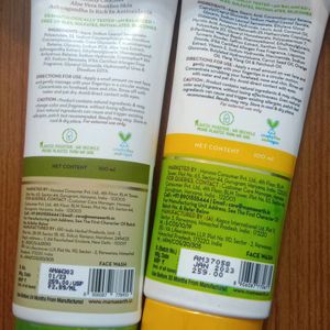 Mamaearth Combo Of Two Facewashes Ubtan Facewash And Aloevera Facewash