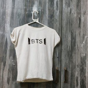 White BTS Themed Tshirt