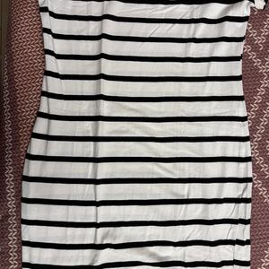 Korean Stripe Tshirt Dress Women - must Grab