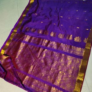 Purple Clour Gadwal Saree