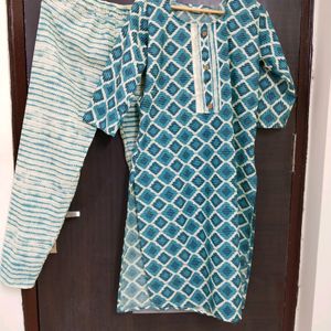 New Unused Cotton Kurti Pant Set