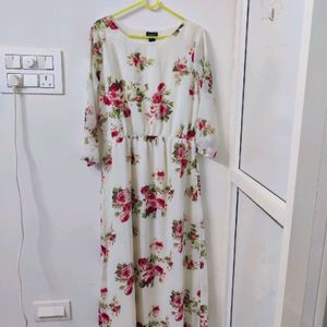 White Floral Maxi Dress