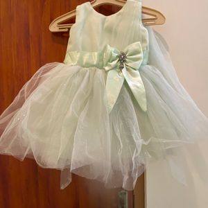 Pista Green Frock For Baby’s