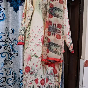 Printed Suit With Dupatta