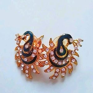 Gold Plated Peacock 🦚 Earrings For Women