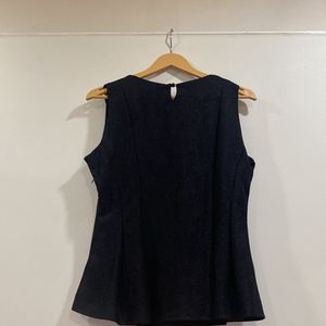 Shimmer Type Material Black Top