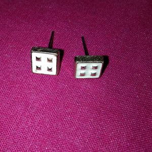 Small Earrings White