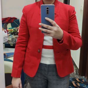 Red formal blazer