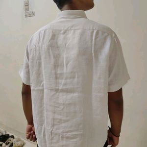 Classic White Short-Sleeved Button-Up Shirt