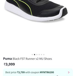 Puma Black FST Runner v2 MU Shoes