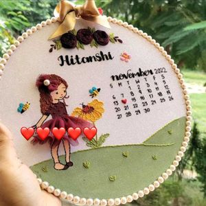 Baby Birthday hoopembroidery❤