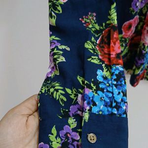 Branded Navy Blue Floral Top